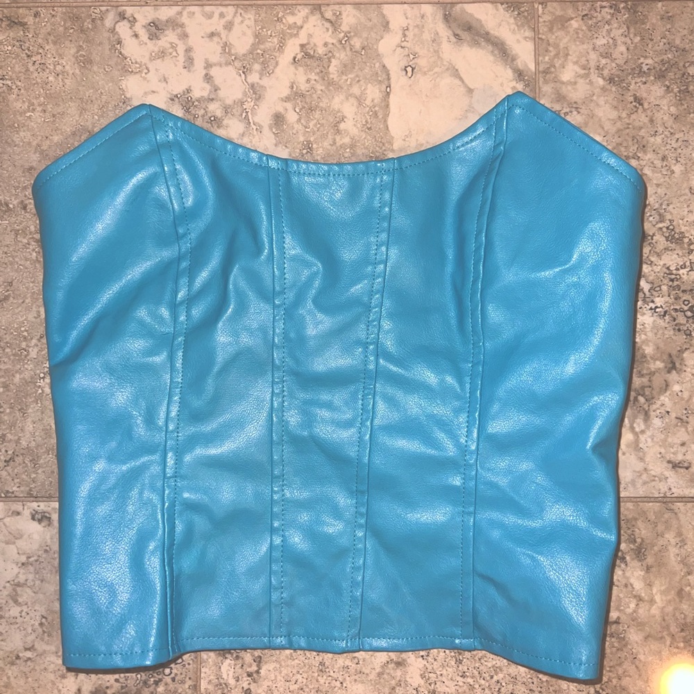 Vintage blue corset top, very cute and stylish